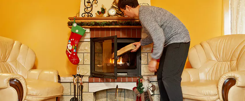 Rusted Metal Fireplace Restoration in Malton, Ontario